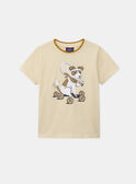 Beigefarbenes T-Shirt mit Druckmotiv KOBALLAGE / 24E3PGD3TMCB103