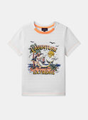T-Shirt aus Jersey mit Haifischmotiv in Weiß KLOBAGE / 24E3PGS1TMC001