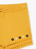 Senfgelbe gestrickte Shorts FLISHETTE / 23E2PFP1SHOB106