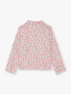 Langarm-Shirt für Mädchen mit Blumendruck BAFERETTE / 21H2PF11CHE001