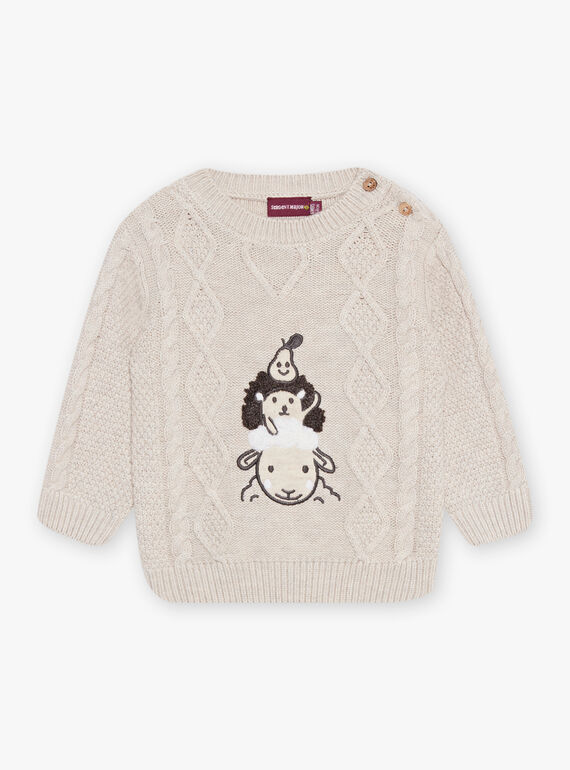Pullover aus meliertem Fantasiestrick DALUGO / 22H1BGR1PULA011