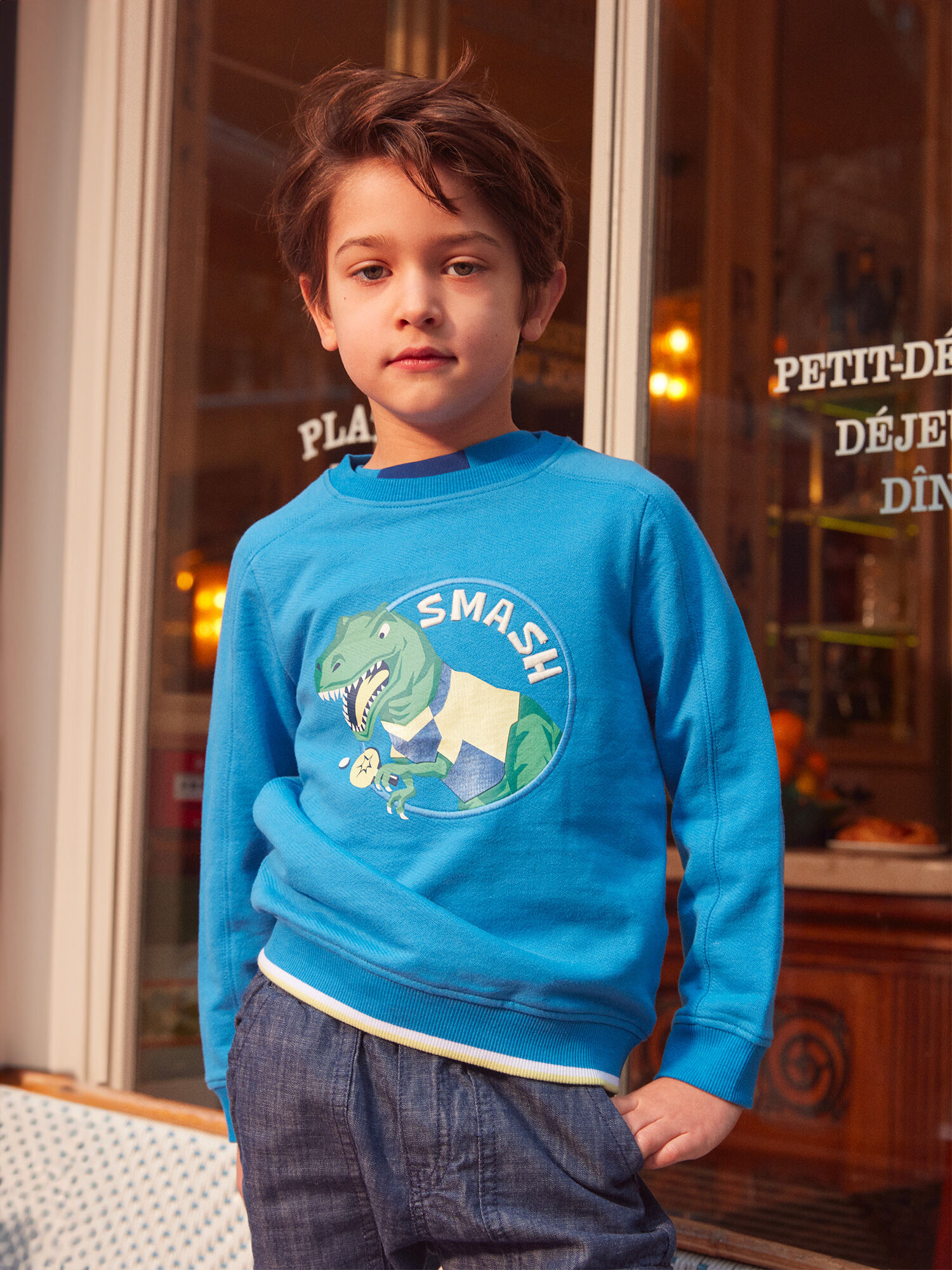 Molton Sweatshirt mit Dino
