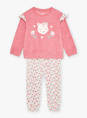 Rosa Pyjama-Set aus angerautem Molton KUILICETTE / 24E5PF53PYJD302