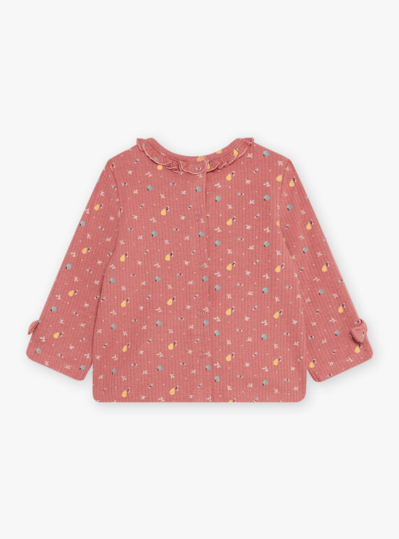 Langärmelige Bluse mit Blumenmuster in Altrosa DAKELLY / 22H1BFR1TEED332