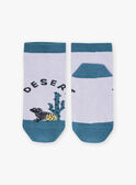 Socken in Lila und Entenblau mit Wüsten-Jacquardmuster FLANAGE / 23E4PGO1SOBH700
