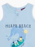 Baby Junge blaues Tank-Top mit Surf-Motiv CAYVAN / 22E1BGV2DEBC218