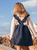 Besticktes Denim-Kleid Kind Mädchen CARLETTE / 22E2PF71CHSP274