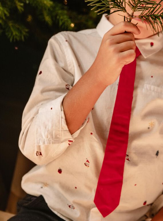 Set aus langärmeligem Hemd und Krawatte mit Weihnachtsaufdruck DUROAGE / 22H3PG61CHM001