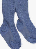 Marineblaue Strumpfhose mit ausgefallenen Twists FABULLE / 23E4BF81COL070