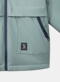 2-in-1-Regenmantel blau oder oder dunkelblau mit Tierprint und langen Ärmeln, Jungen NINIRAGE / 25H3PGE1IMP205