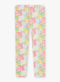 Leggings für Kinder Mädchen mit Blumendruck in Ecru CEFLOETTE 3 / 22E4PFU3CAL811