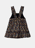 Kleid mit buntem Blumen-und Fischmotiv aus Popeline in Marineblau KAZAZIE / 24E1BFS2ROB718