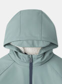 2-in-1-Regenmantel blau oder oder dunkelblau mit Tierprint und langen Ärmeln, Jungen NINIRAGE / 25H3PGE1IMP205