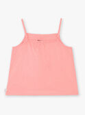 Rosa Tank-Top mit Blumenstickerei ZUDOUETTE / 21E2PFT1DEBD313