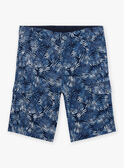 Blaue Shorts für Kinder Junge mit Blattwerk CIPOPAGE / 22E3PGK2BERC211