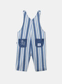Lange blau-weiße Latzhose aus Denim mit Streifendruck LADEREK / 24H1BGJ1SALP274