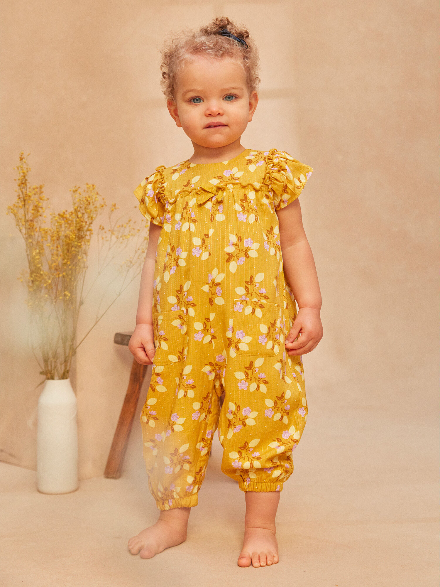 Gelber jumpsuit best sale