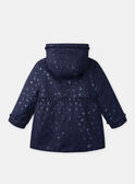 2-in-1-Parka dunkelblau oder weiße Jacke mit Leopardenmuster ohne Ärmel, Mädchen  NINARETTE / 25H2PFE2PAR705