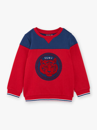 Rotes und blaues Baumwoll-Fleece-Sweatshirt ZAGLAGE / 21E3PGI1SWE502