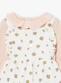 Set aus Body, Strampelanzug und Strumpfhose in Ecru und Rosa LOUANE / 24H0CF12ENS001