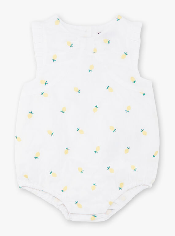 Weißer Baby Mädchen Strampler ZANELLY / 21E1BFO1BAR000