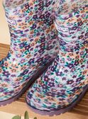 Violette Gummistiefel mit Blumenmuster FAPLUIETTE / 23N10PF11D0C708