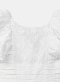 Ecrufarbenes Kleid mit Stickerei KREBRETTE / 24E2PFL3ROB001