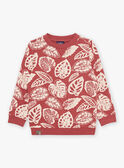 Sweatshirt rot mit Tropenmotiv FICOLAGE / 23E3PGD1SWE303