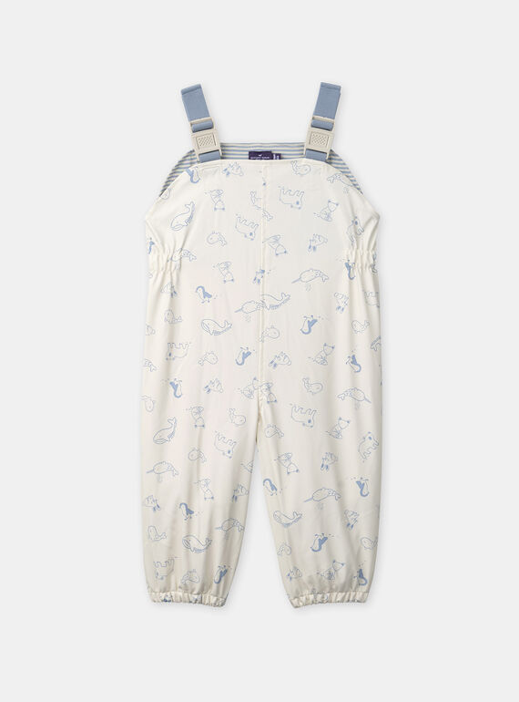 Regenhose in Ecru mit Tierprint und gerafften Beinabschlüssen Baby, Jungen NINOE / 25H1BGE2PDP002