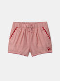 Shorts aus rotem Chambray MLUSHETTE / 25E2PFQ1SHO050