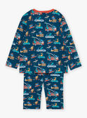 Petrolfarbener Pyjama mit Dinosaurier-Druck aus Jersey GRUDIAGE / 23H5PG14PYJ716
