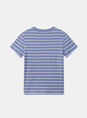 Gestreiftes T-Shirt mit Affe MEMONKAGE / 25E3PG81TMC221