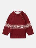 Jacquard-Pullover Tiere und Flocken LASIXON / 24H1BGR1PUL501