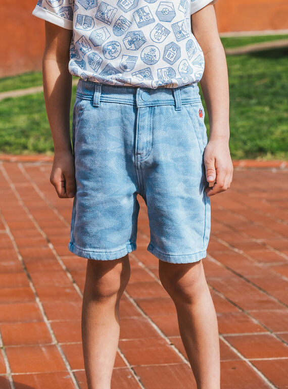 Bermuda-Shorts mit Hai-Motiv MLUOCHAGE / 25E3PGQ2BERP272