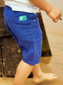 Kind Junge mitternachtsblaue Leinenshorts COVAGE / 22E3PGN3BERC231