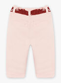 Baby Mädchen nackte Twill-Hose mit Blumenmuster-Gürtel CABATA / 22E1BF71PAND319