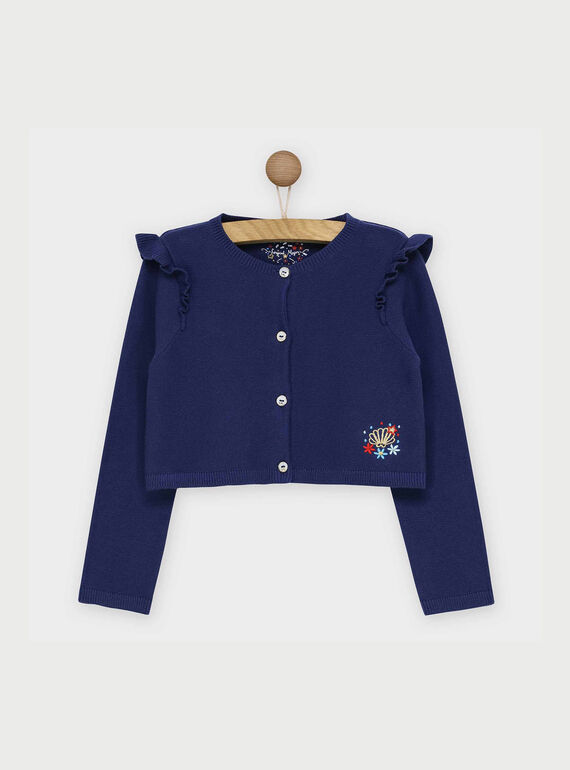 Marineblaue Strickjacke REROETTE / 19E2PFE1CAR070