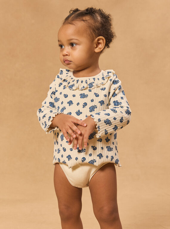 Langärmeliger Body mit Blumenmuster MADANNA / 25E1BF82BOD114