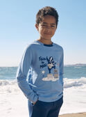 Himmelblaues T-Shirt aus Jersey mit „Gitarristendachs“-Motiv LETICHAGE / 24H3PGJ1TMLC236