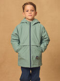 2-in-1-Regenmantel blau oder oder dunkelblau mit Tierprint und langen Ärmeln, Jungen NINIRAGE / 25H3PGE1IMP205