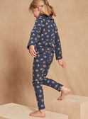 Marineblauer Pyjama mit Blumenmuster GRUMAETTE / 23H5PF13PYJ717