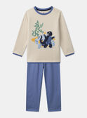 Pyjama aus angerautem Molton mit Drachenmotiv MUIGOZAGE / 25E5PGE3PYJA013