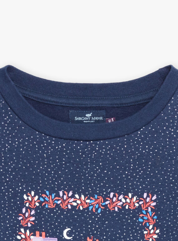 Camille Witt Limited Edition - Marinefarbenes Sweatshirt mit Pailletten DOSWETTE / 22H2PFT1SWE705