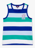 Weißes Tanktop mit Streifendruck LAMIAGE / 24H3PGI2DEB000