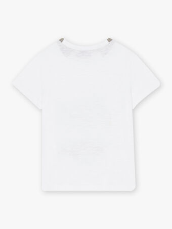 Weißes T-Shirt mit Paris-Muster für Kind Junge CYATAGE / 22E3PG11TMC000