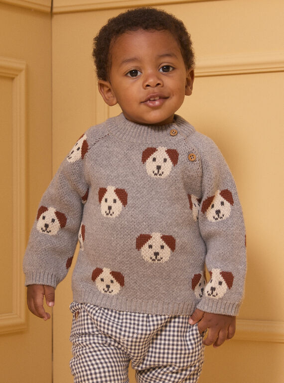 Jacquard-Pullover Hunde LAOREL / 24H1BGQ1PUL943