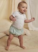 Gemischte Geburt grün Bloomer und Kragen Bodysuit in ecru COLOAN / 22E0CMI1ENS203