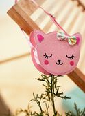 Paillettenbesetzte Umhängetasche in rosa Katzenform für Kind Mädchen CRAKOETTE / 22E4PFN1BESD315