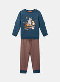 Pyjama aus angerautem Molton mit Waldtieren LUISPOAGE / 24H5PG36PYJ714