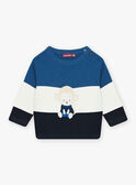Baby Junge dreifarbiger Pullover mit Affenmotiv CARAYNAL / 22E1BGK1PUL703